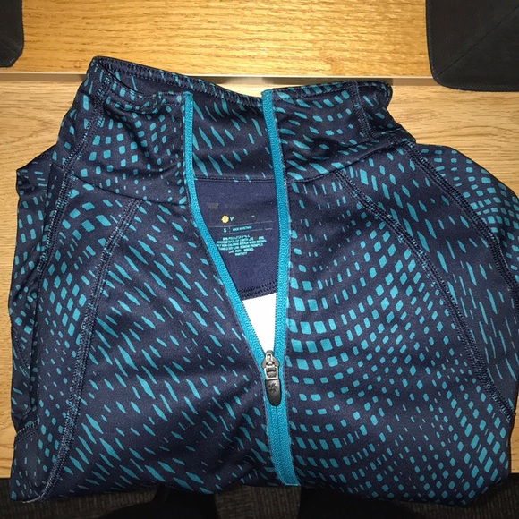 Navy Blue half zip with dots - Picture 3 of 6